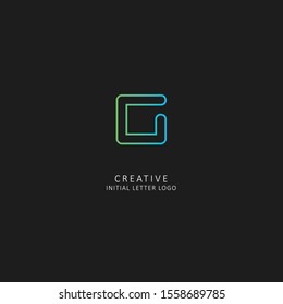 Neon Letter g initial based letter icon logo Unique modern creative elegant geometric fashion brands