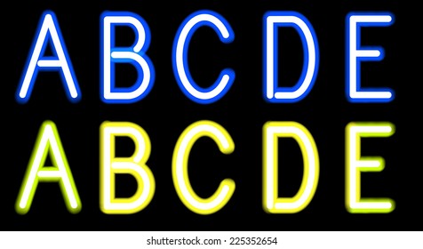 neon letters