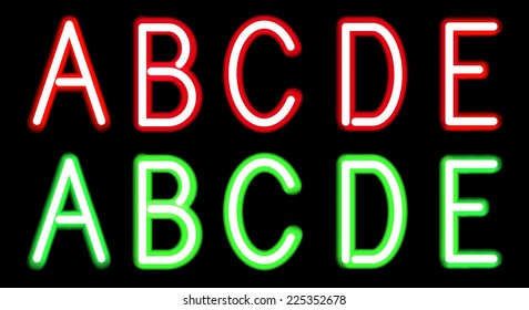 neon letters