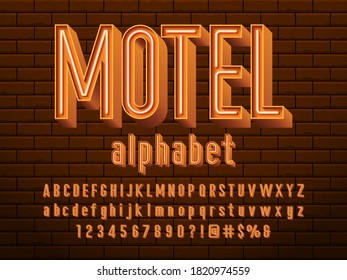 Diseño del alfabeto 3D de luz de neón
