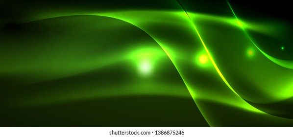 Neon-hellabstrakte Wellen Hintergrund