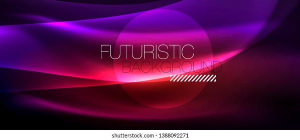 Neon-Licht-abstrakte Wellen-Design