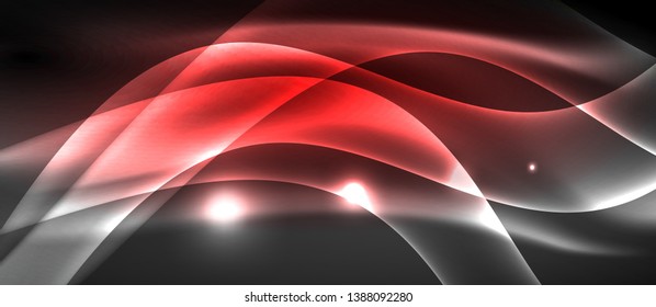 Neon-Licht-abstrakte Wellen-Design