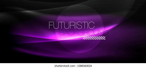 Neon-Licht-abstrakte Wellen-Design