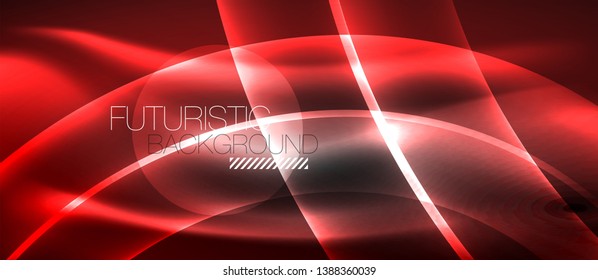 Diseño de ondas abstractas de luz neón
