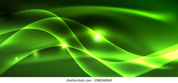Neon-Licht-abstrakte Wellen-Design