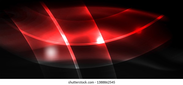 Projeto de ondas abstratas de luz de néon