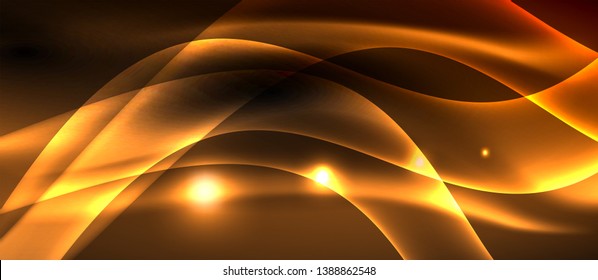 Diseño de ondas abstractas de luz neón