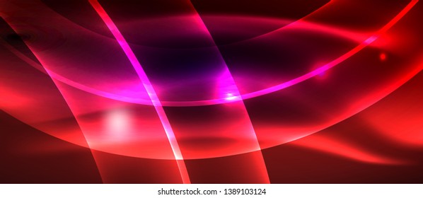 Diseño de ondas abstractas de luz neón