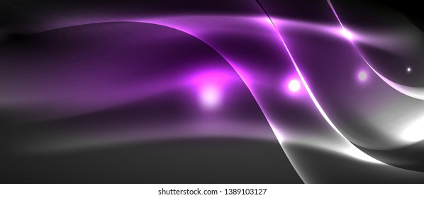 Diseño de ondas abstractas de luz neón