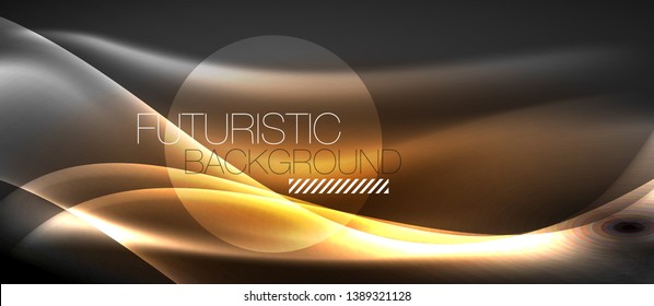 Diseño de ondas abstractas de luz neón