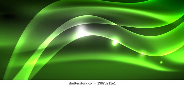 Projeto de ondas abstratas de luz de néon