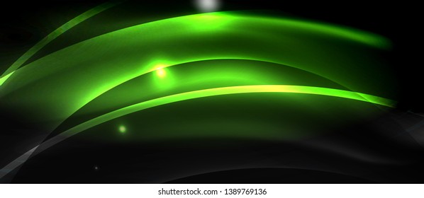 Diseño de ondas abstractas de luz neón