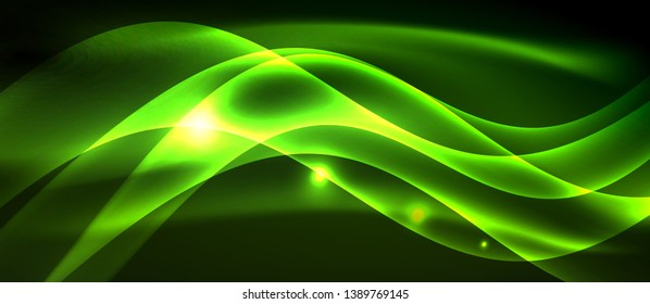 Diseño de ondas abstractas de luz neón