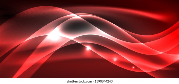 Neon-Licht-abstrakte Wellen-Design