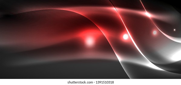 Neon-Licht-abstrakte Wellen-Design