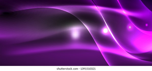 Diseño de ondas abstractas de luz neón