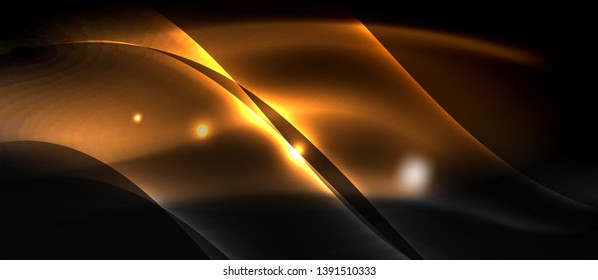 Neon-Licht-abstrakte Wellen-Design