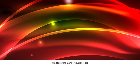 Projeto de ondas abstratas de luz de néon