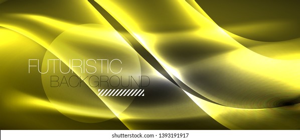 Neon-Licht-abstrakte Wellen-Design
