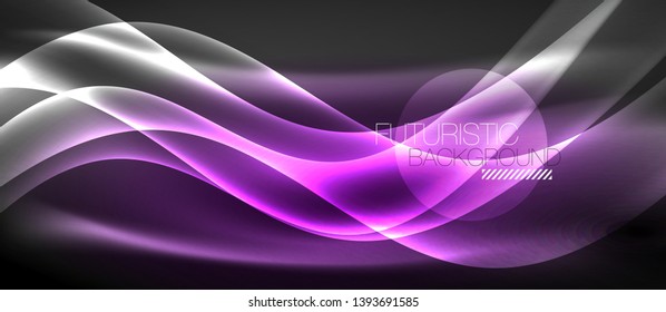 Neon-Licht-abstrakte Wellen-Design