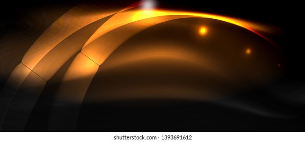 Neon light abstract waves design
