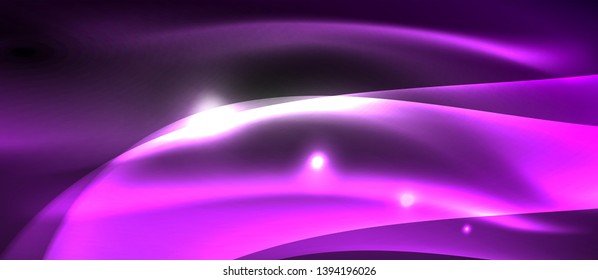 Neon light abstract waves design