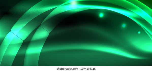 Diseño de ondas abstractas de luz neón