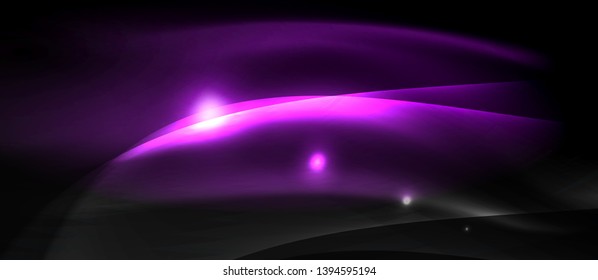 Neon light abstract waves design