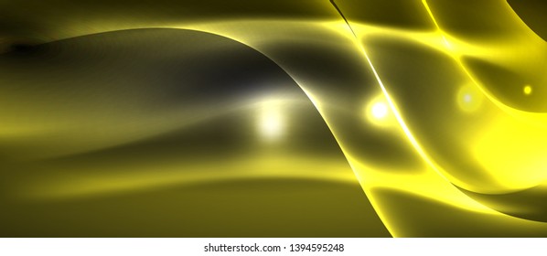Diseño de ondas abstractas de luz neón