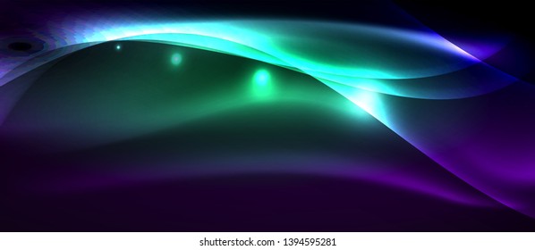 Neon-Licht-abstrakte Wellen-Design