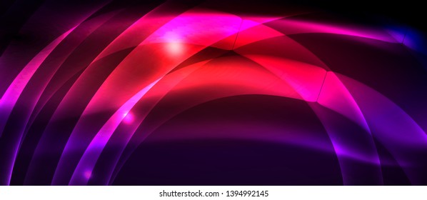 Diseño de ondas abstractas de luz neón