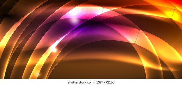 Diseño de ondas abstractas de luz neón