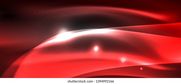 Neon light abstract waves design