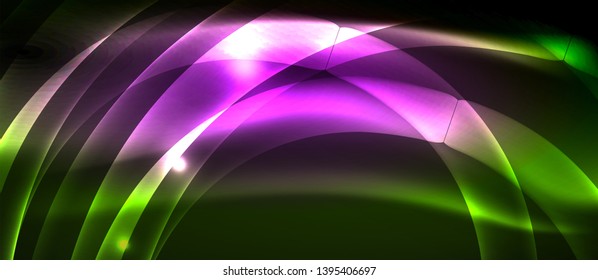 Diseño de ondas abstractas de luz neón