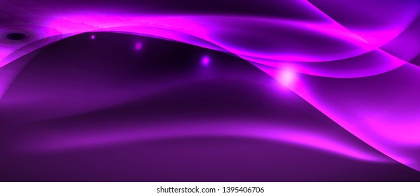 Diseño de ondas abstractas de luz neón