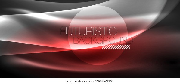 Neon-Licht-abstrakte Wellen-Design