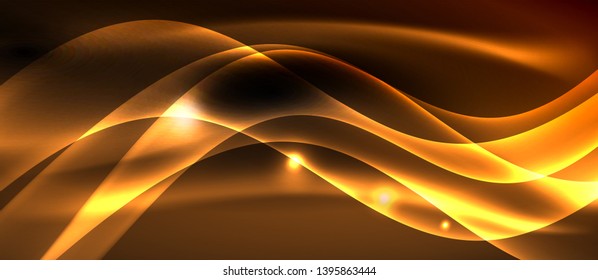 Diseño de ondas abstractas de luz neón