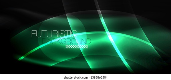 Neon-Licht-abstrakte Wellen-Design