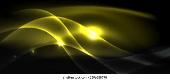 Neon-Licht-abstrakte Wellen-Design