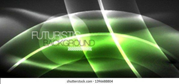 Diseño de ondas abstractas de luz neón