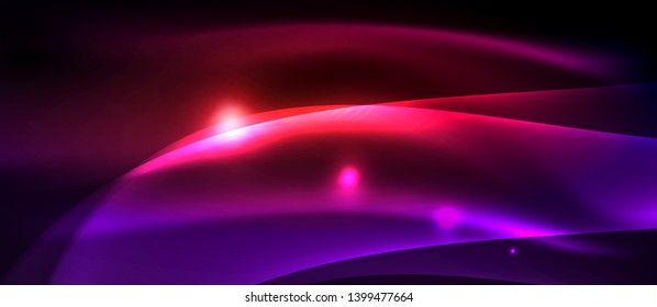 Projeto de ondas abstratas de luz de néon