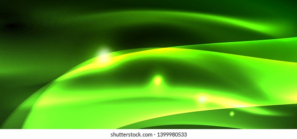 Neon light abstract waves design