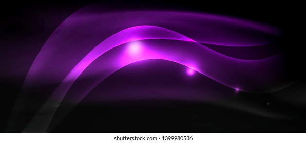 Diseño de ondas abstractas de luz neón
