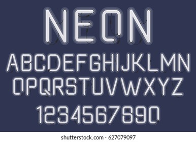 Neon Light Alphabet