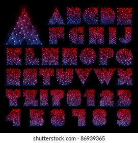 Neon Light Alphabet