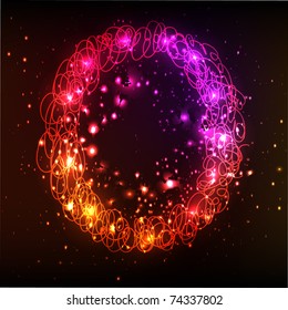 Neon Light Alphabets. Letter O