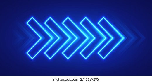 Flechas luz neón que