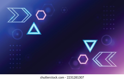 Fondo de diseño de la plantilla de fondo de luz de neón