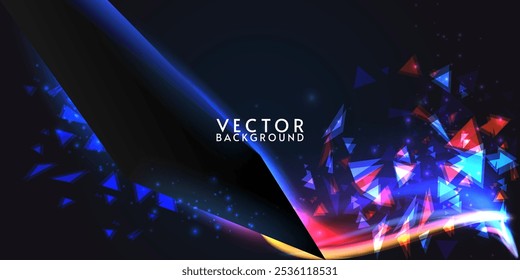 Neon light background. Vector illustration. Design for cover, banner, poster, wallpaper.